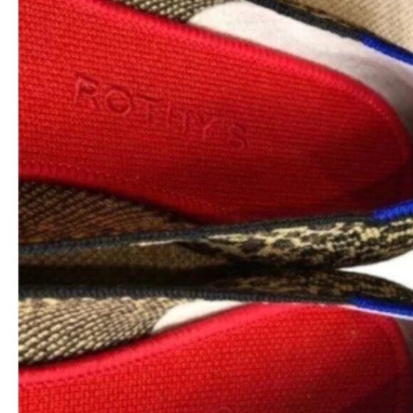 NEW Rothy's The Point Animal Print Comfy Casual Washable Flats 9.5 - Picture 6 of 7